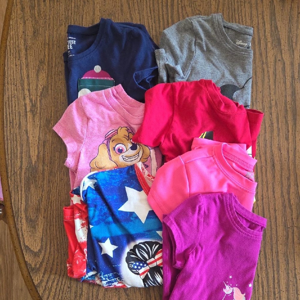 Bundle Of 7 Girls Short Sleeve Shirts